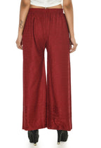 Mominos Fashion Moeza Reyon Cotton Maroon Color Chikan Work Palazzo | Grocsy