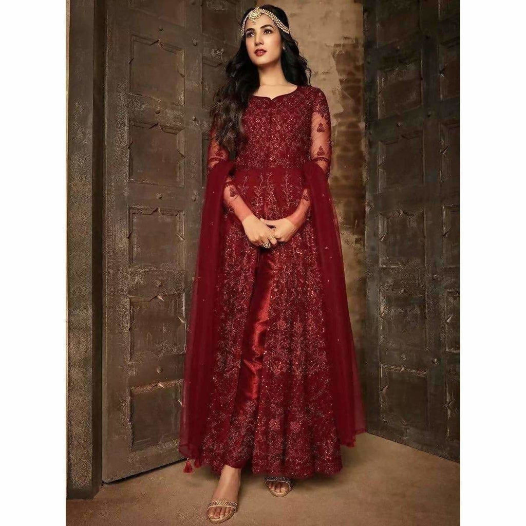Maisha 7204 hit design on net fabric | Grocsy