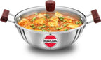 Hawkins Triply Stainless Steel Kadhai 28 cm Diameter with Lid 4 L (SSK40G) | Grocsy