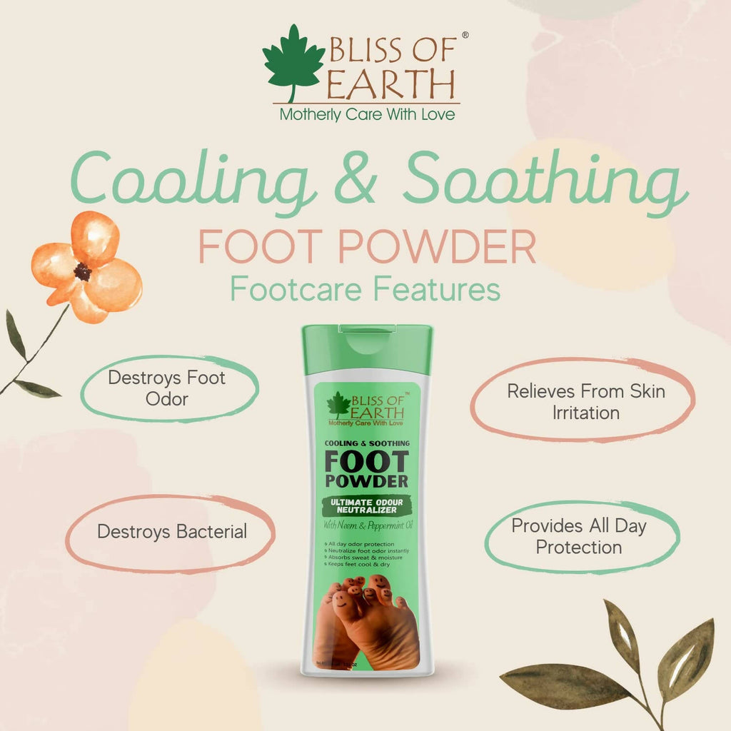 Bliss of Earth Foot Odour Remover Powder | Grocsy