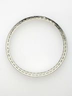 NVR Women's Set of 2 Silver-Plated White American Diamond Studded Bangles | Grocsy