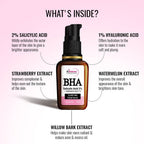 St.Botanica BHA Salicylic Acid 2% + Hyaluronic Acid 1% Clarifying Facial Serum | Grocsy