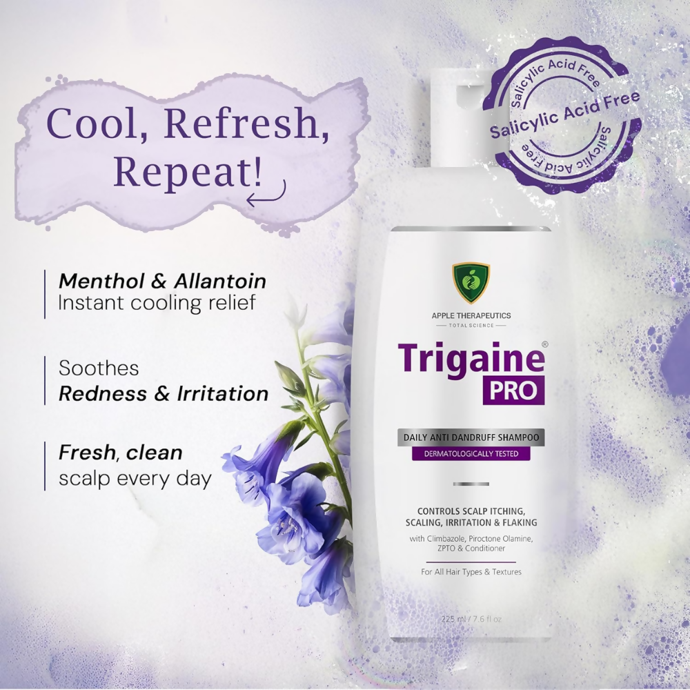 APPLE THERAPEUTICS Trigaine PRO Anti-Dandruff Shampoo | Grocsy