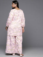 Ahalyaa Women's Traditional Wear Co-ords - Pink | Grocsy
