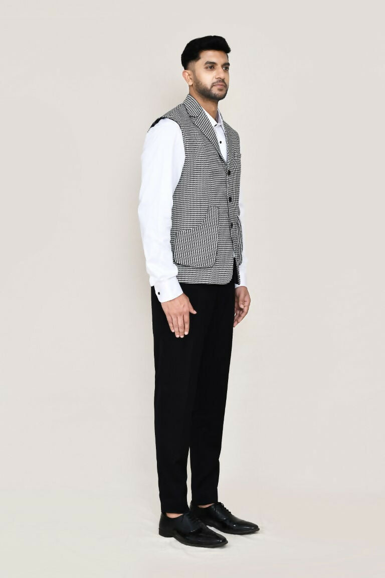 Joban Fashion White Colored Art Silk Fabric Kurta, Jacket With Straight Fit Pant | Grocsy