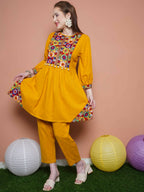 Women Republic Mustard Cotton Kurta Set | Grocsy