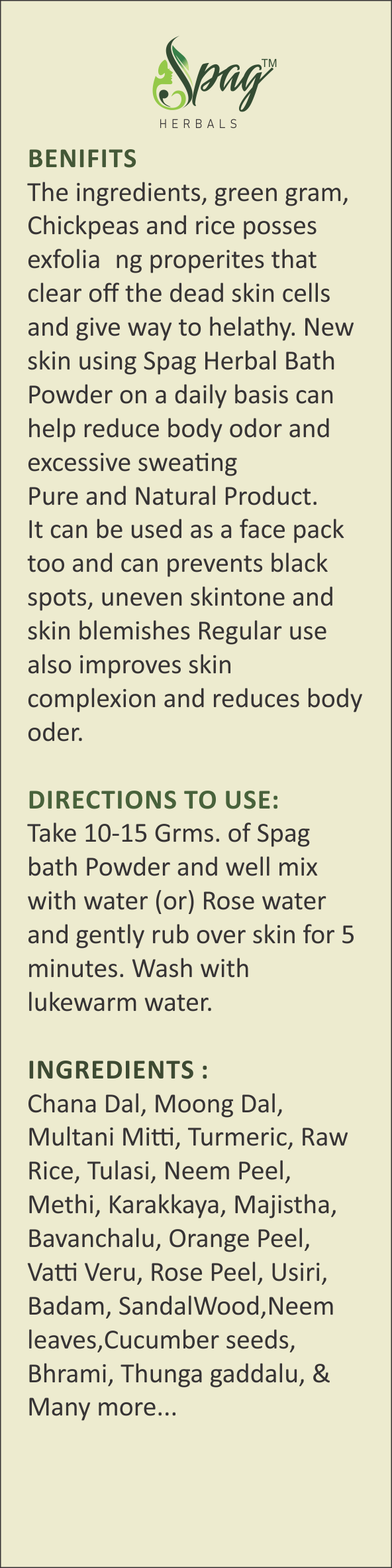 Spag Herbals Premium Sunni Pindi Powder | Grocsy