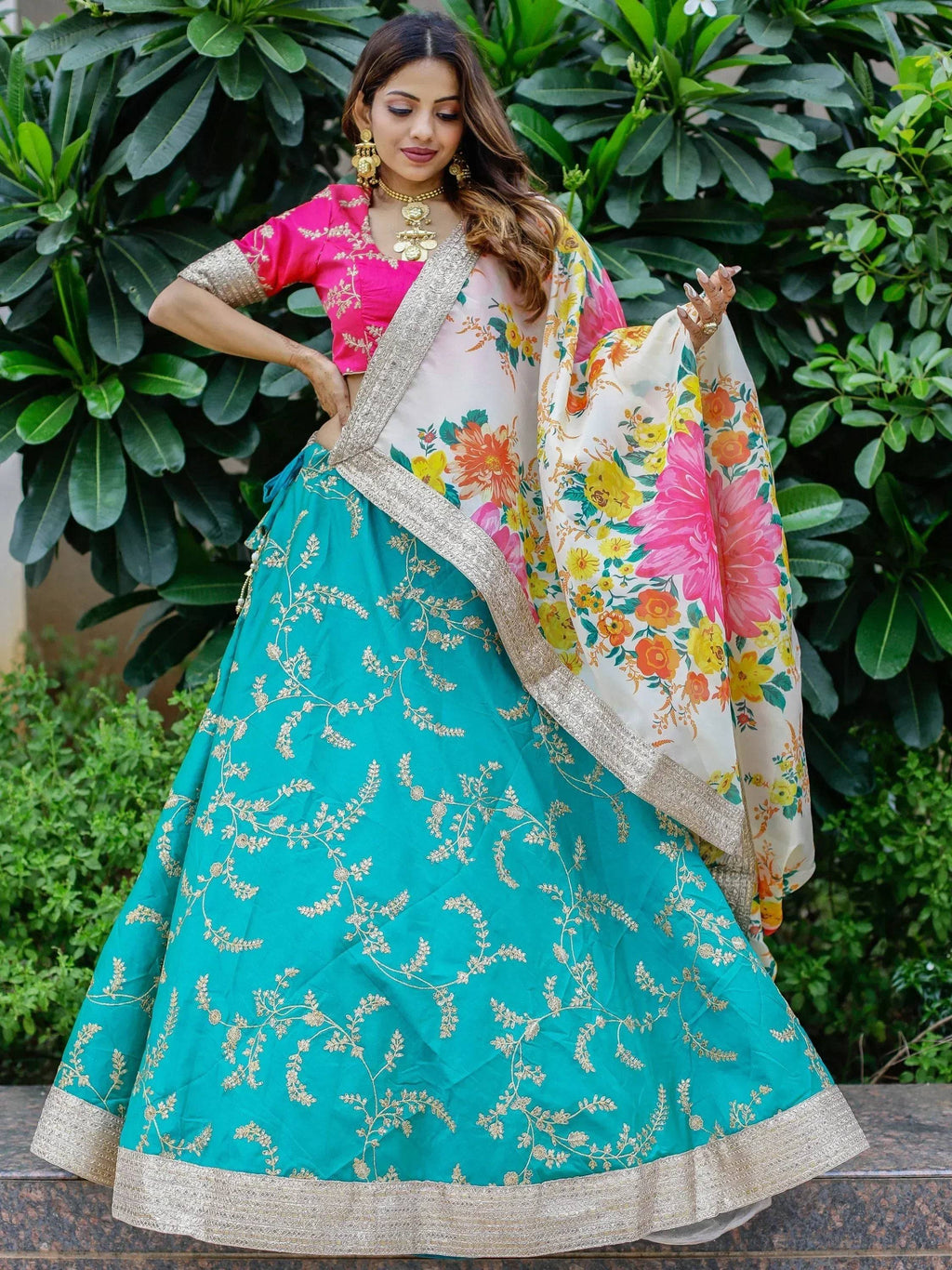 Tulsi Art Superb Blue Sequins Work Art Silk Sangeet Wear Lehenga Choli | Grocsy