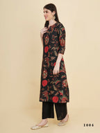 Designer Stylish black Cotton Stitched Suit With Dupatta - Tanisha | Grocsy