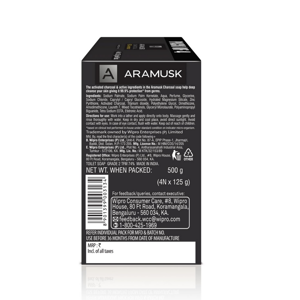 Aramusk Charcoal Soap For Men | Grocsy