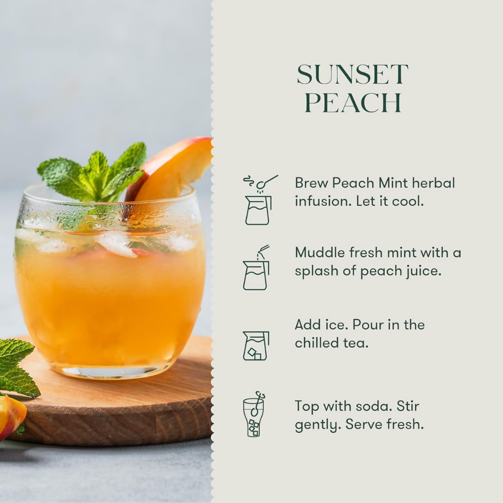 Luxmi Estates Peach Mint Herbal Infusion | Grocsy