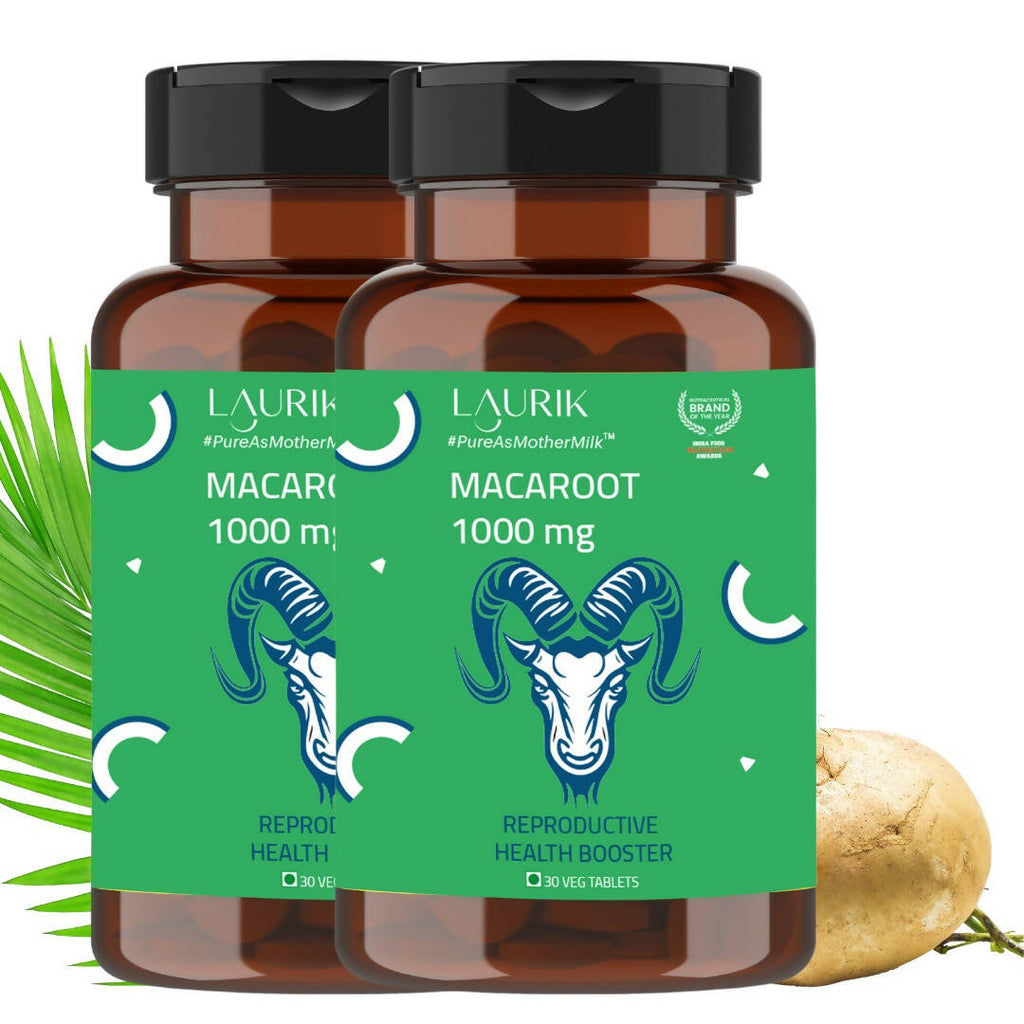 Laurik Maca Root Supplement 1000Mg Tablets | Supports Stamina, Strength & Energy | Grocsy