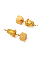 Ruby Raang Golden Square Studs | Grocsy
