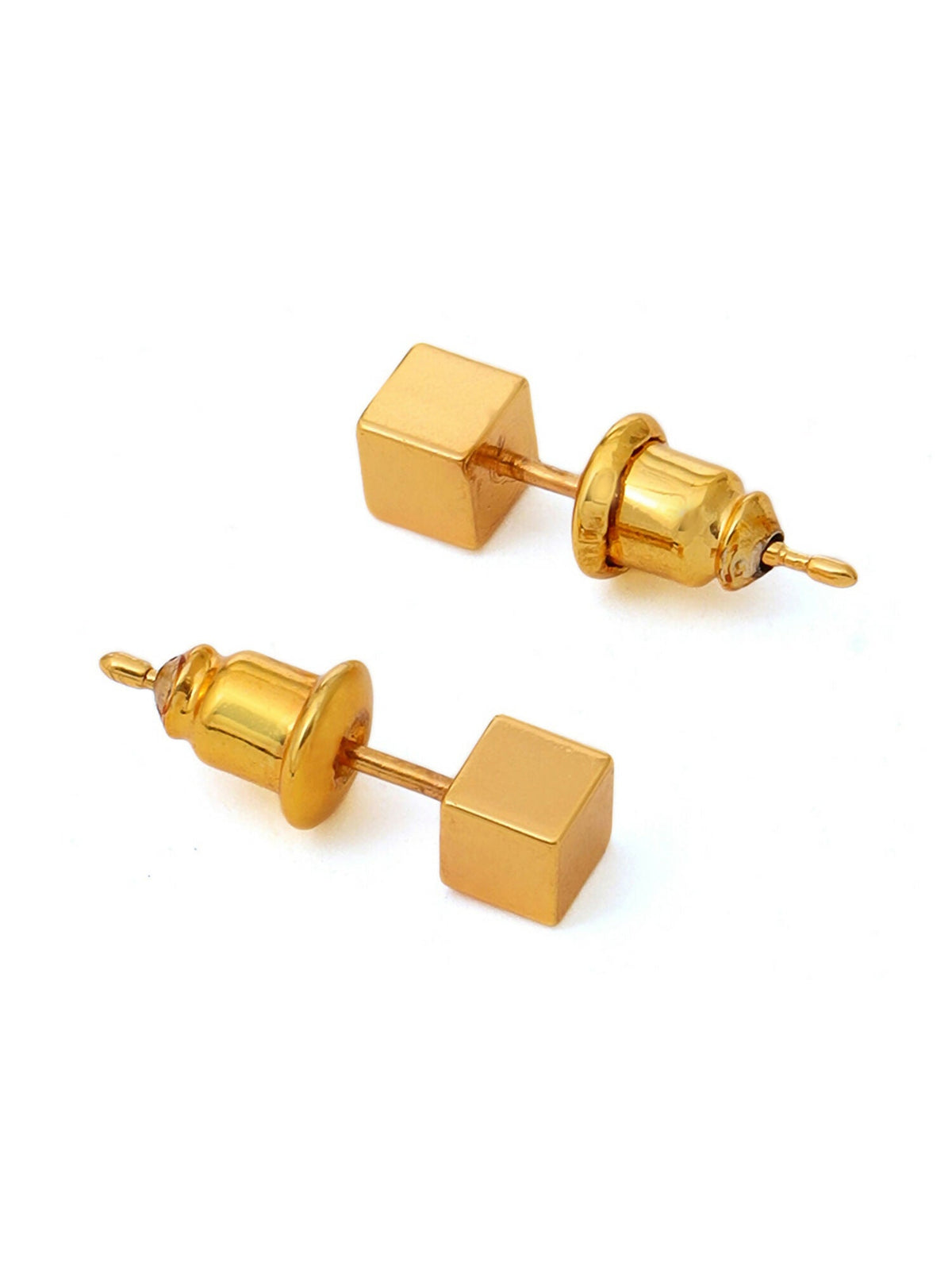 Ruby Raang Golden Square Studs | Grocsy
