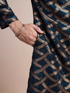 Vastranavya Traditional Festival Wear Pure Silk Thread & Sequence Embroidered Work Kurta | Grocsy