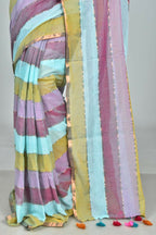Exclusive Collection Beautiful Multi1 Pure Cotton Woven Handloom Saree With Running Blouse Piece | Grocsy