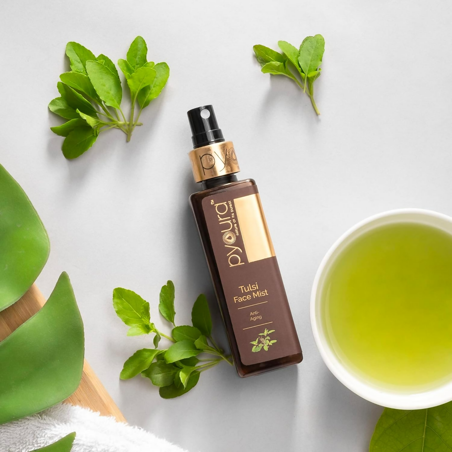 Pyoura Tulsi Anti Wrinkle Glowing Skin Face Toner Mist | Grocsy