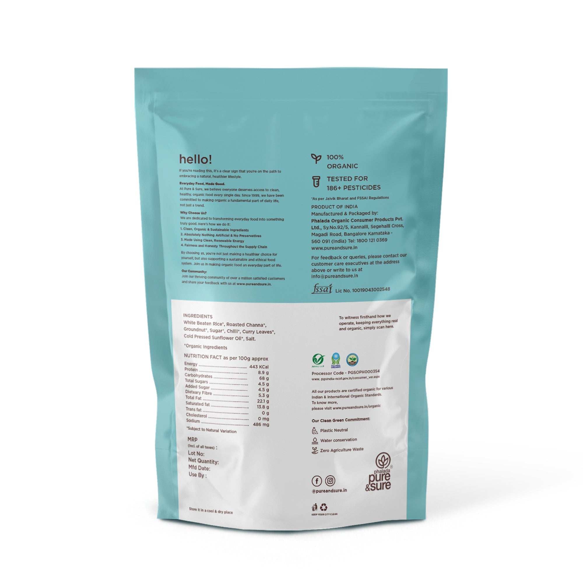 Pure & Sure Organic Chiwda | Grocsy