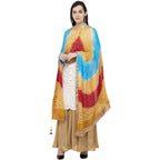 A R Silk Bandhej Multi Gota Fancy Dupatta Color Multi Color Dupatta | Grocsy