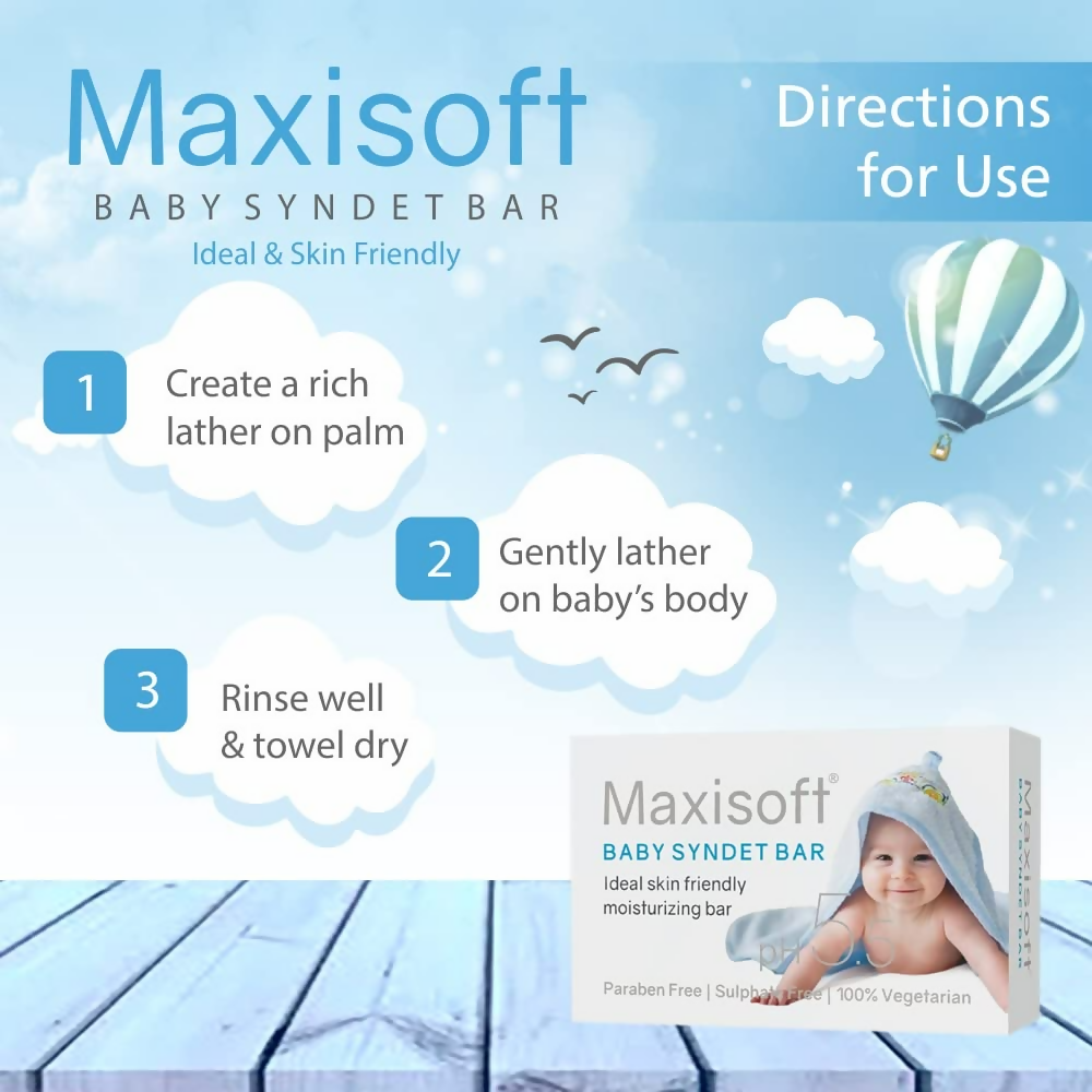 Maxisoft Baby Syndet Bar Bathing Bar For Babies | Grocsy