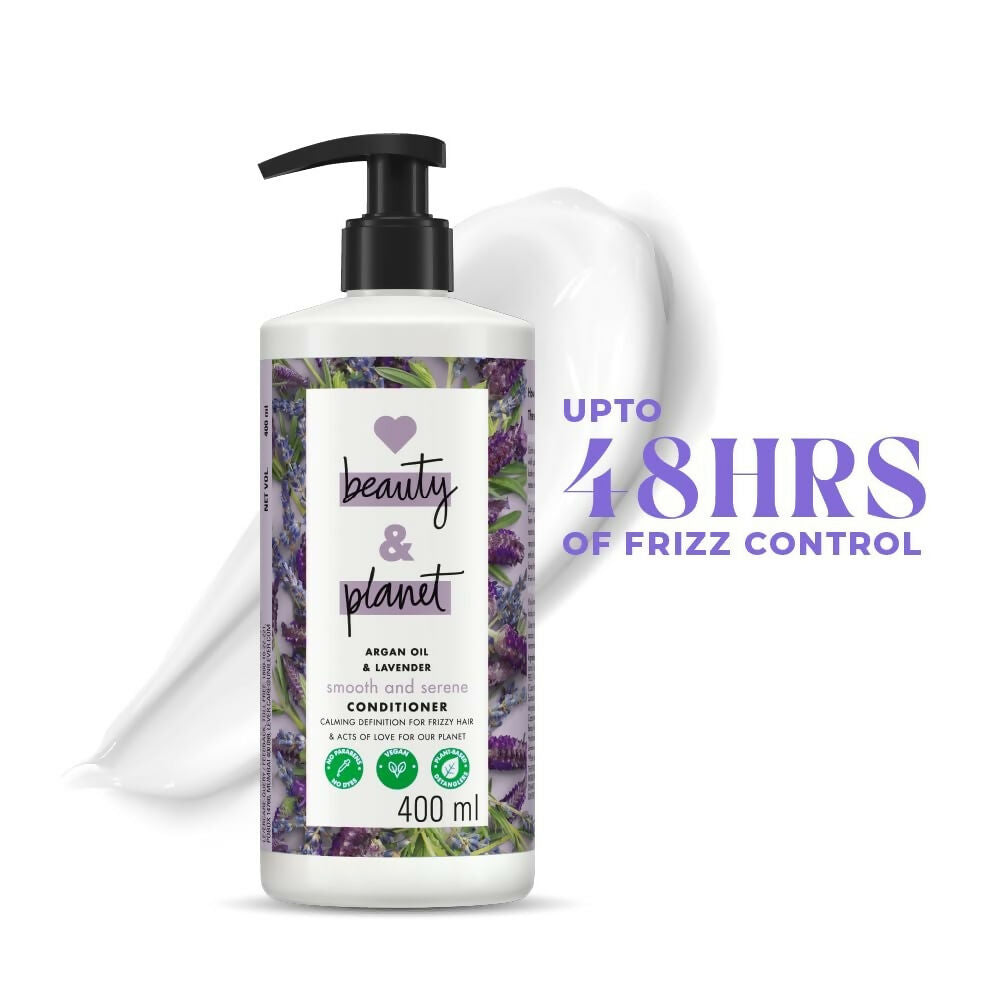 Love Beauty &amp; Planet Argan Oil and Lavender Paraben Free Smooth and Serene Conditioner | Grocsy
