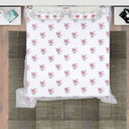 Hand Block Printed Double/Queen 90x108 Inches Bedsheet/Bedspread with 2 Pillow Covers | Grocsy