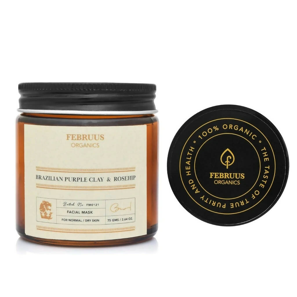 Februus Organics Brazilian Purple Clay & Rosehip Facial Pack | Grocsy