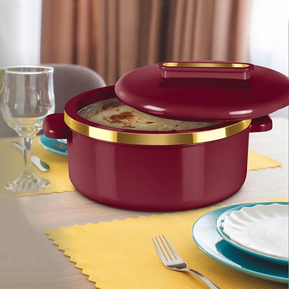 Milton Curve 2500 Inner Stainless Steel Casserole - Maroon | Grocsy