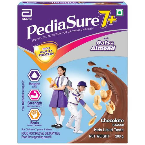 Pediasure 7 Plus Oats & Almond Nutrition Drink Powder Chocolate Flavour for Infants | Grocsy