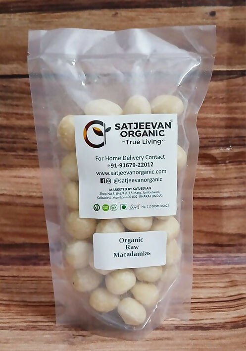 Satjeevan Organic Raw Macadamias | Grocsy