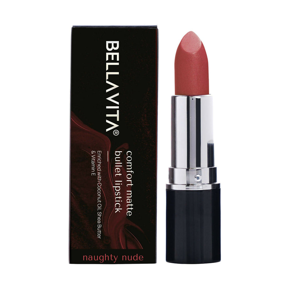 Bella Vita Organic Comfort Matte Bullet Lipstick - Naughty Nude | Grocsy