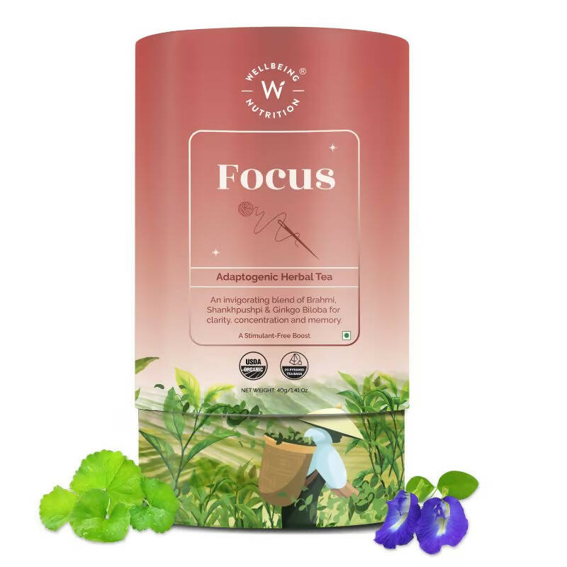 Wellbeing Nutrition Focus Herbal Tea | Grocsy