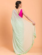 Suta Lime Green Polka Printed Pure Cotton Saree | Grocsy