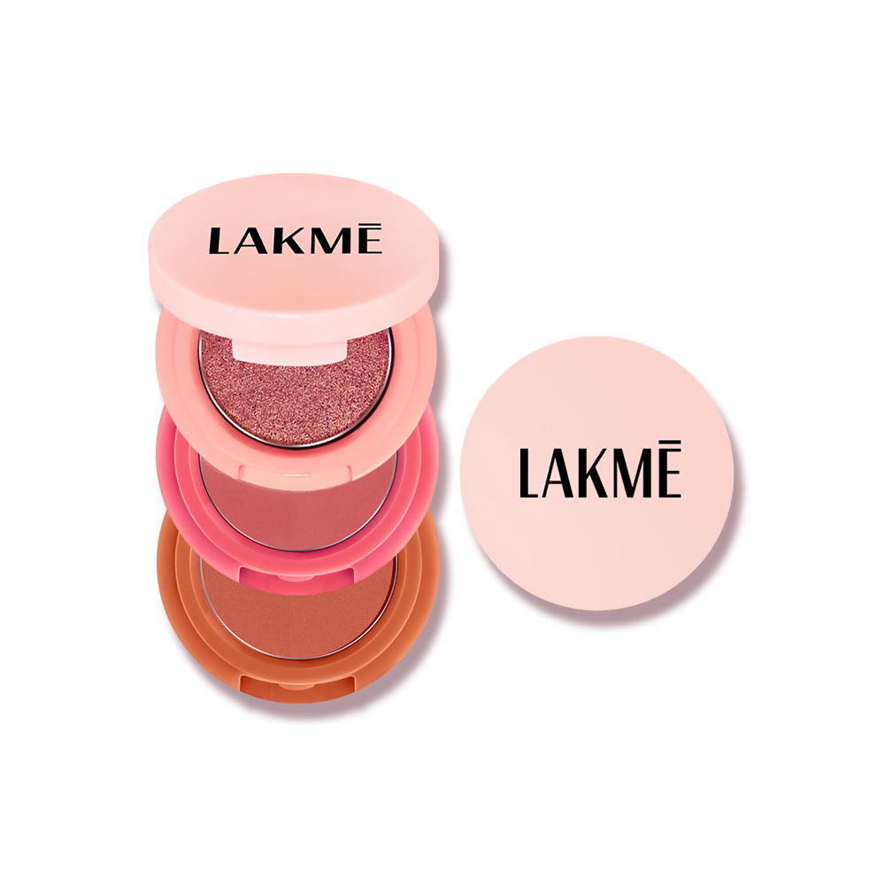 Lakme 9 To 5 Eyeconic Cream Powder Eyeshadow Stack - Golden Hour Goddess | Grocsy