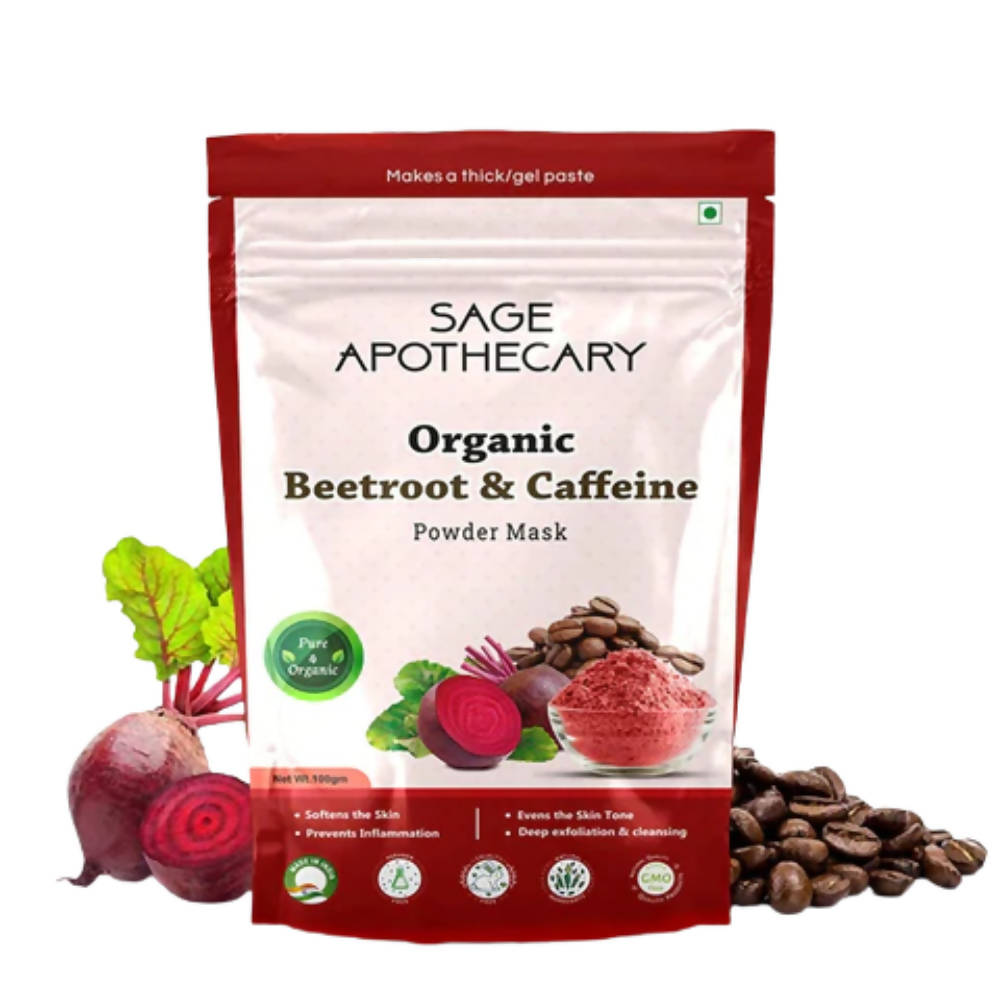 Sage Apothecary Organic Beetroot & Caffeine Powder Mask | Grocsy