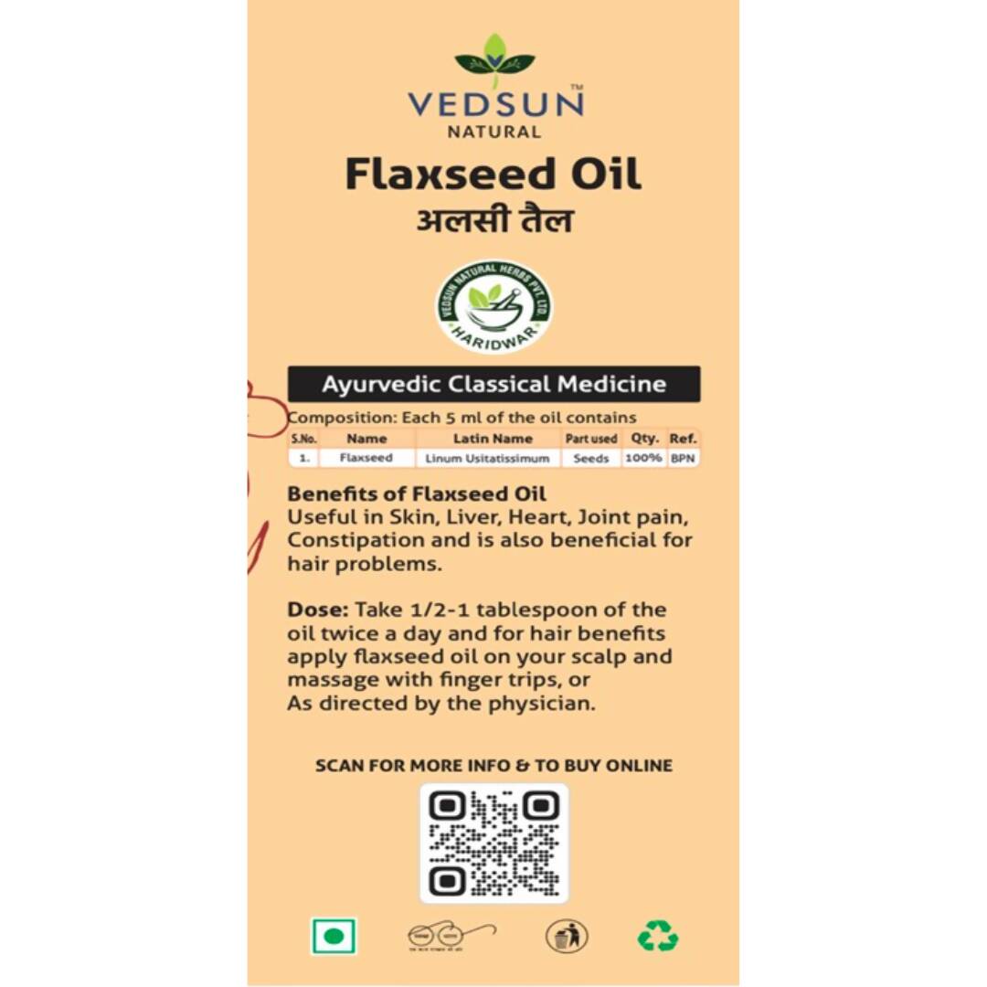 Vedsun Naturals Flax Seed Oil | Grocsy