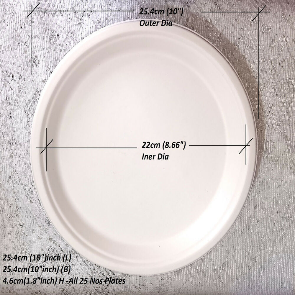 Disposable Round Plane Plates | Grocsy