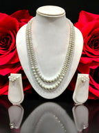 Inhanns Everyday Workwear Pearl Set (Double Layered Pearls) - White | Grocsy