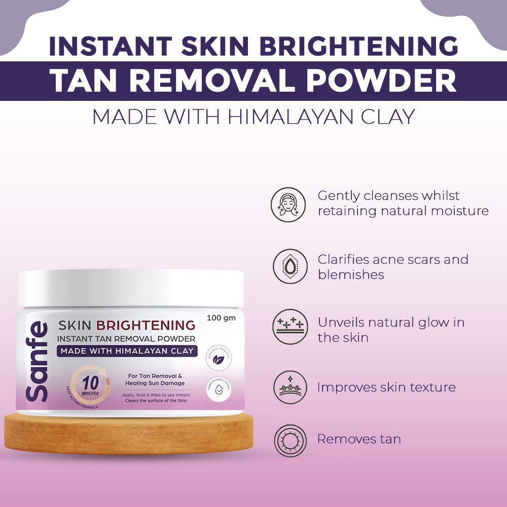 Sanfe Skin Brightening Tan Removal Powder | Grocsy