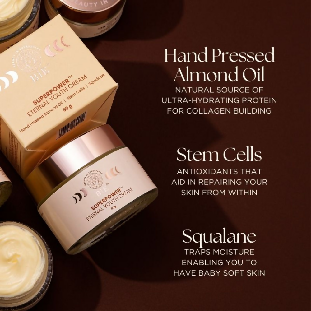 BiE Superpower Eternal Youth Cream With Collagen Boosters For Brightening & Anti-Aging | Grocsy
