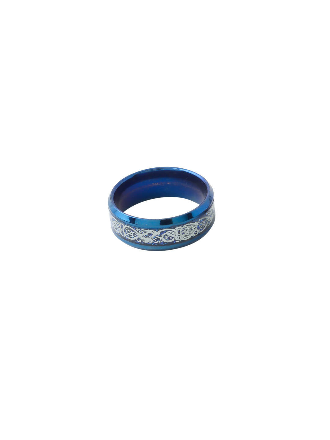 NVR Men's Rhodium-Plated Finger Ring | Grocsy