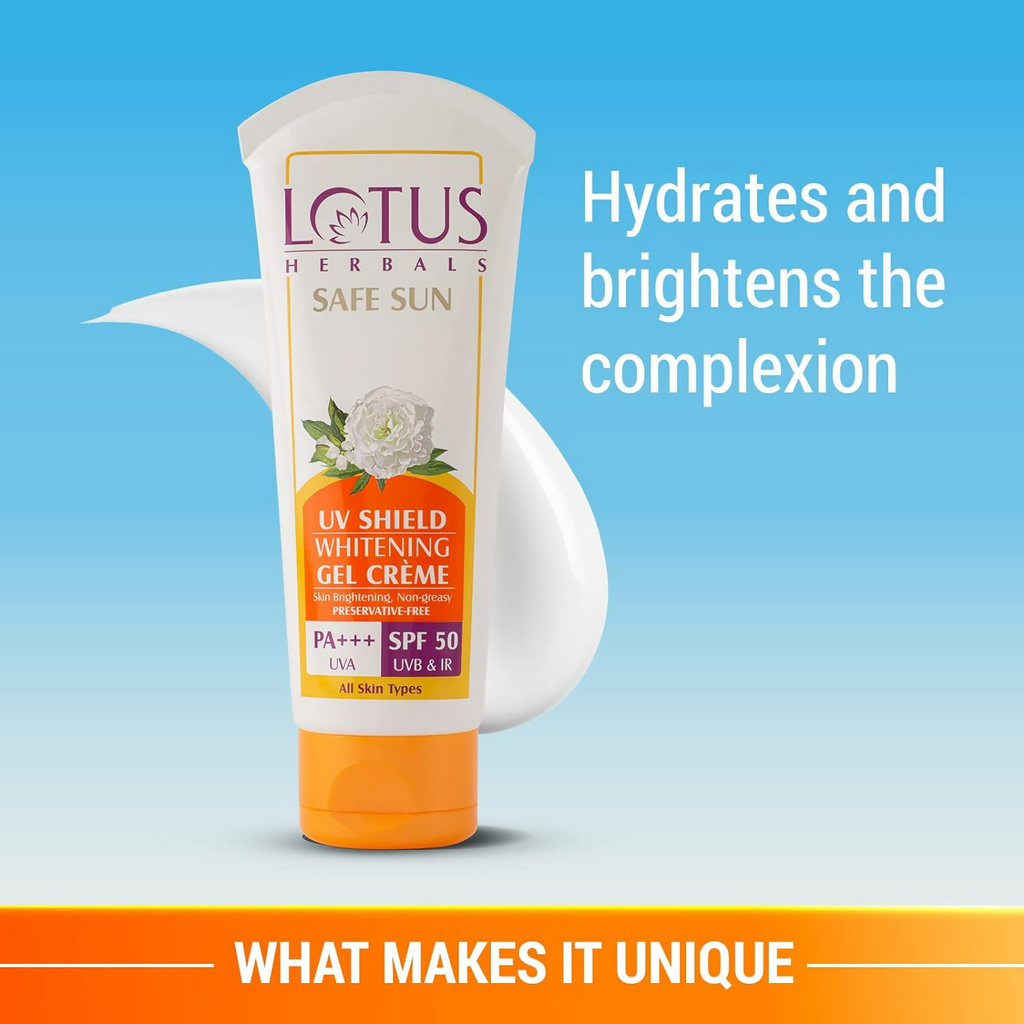 Lotus Herbals UV Shield Whitening Gel Creme | Grocsy