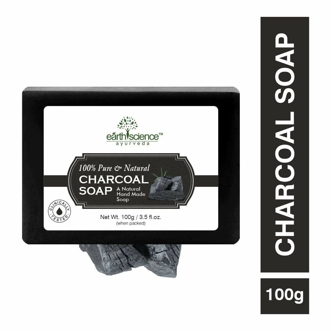 Earth Science Ayurveda Activated Charcoal Bath Soap | Grocsy
