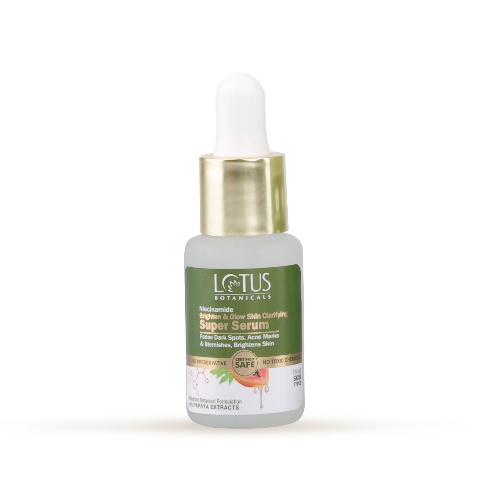 Lotus Botanicals Niacinamide & Papaya Brighten & Glow Skin Clarifying Super Serum | Grocsy