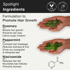 Soulflower Rosemary Water Spray with Mint For Hair growth, Hair fall control, Scalp health, Hair damage protection, Anti frizz | Grocsy