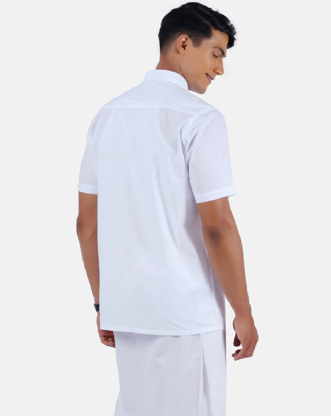 Ramraj Cotton Mens 100% Cotton Half Sleeve White Shirt | Grocsy