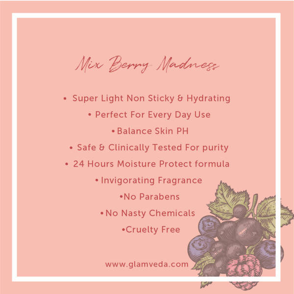 Glamveda Mix Berry Madness Refreshing Body Wash & Lotion Combo Pack | Grocsy