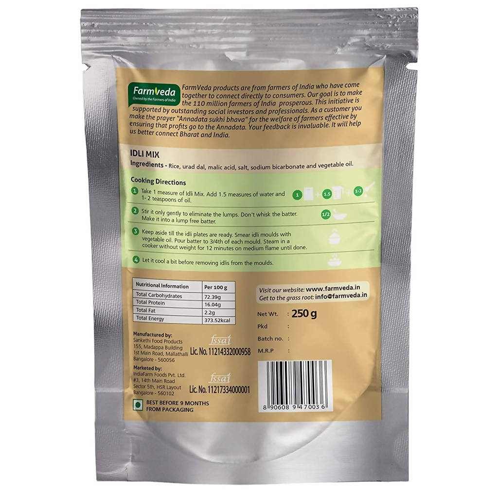 Farmveda Ready To Cook Idly Mix | Grocsy