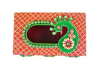 Kundan HandiKrafts Mdf Tissue Box - Red And Yellow | Grocsy