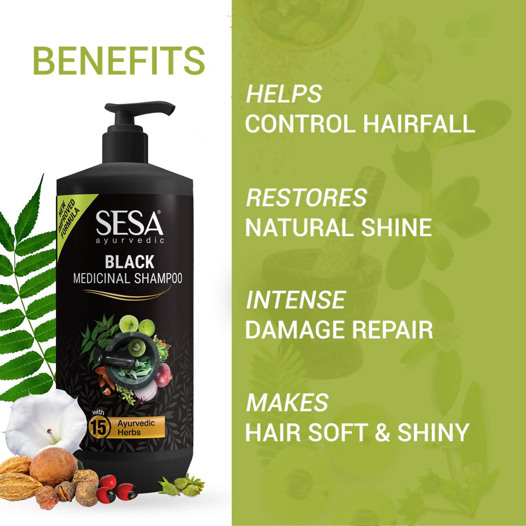 Sesa Ayurvedic Black Medicinal Shampoo | Grocsy